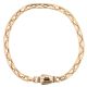 14ct Yellow Gold Monaco Cavo Plain Lock Curb Bracelet 9"