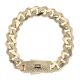 14ct Yellow Gold Monaco Classic Alternate Flex Lock Curb Bracelet 8.5"