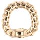 14ct Yellow Gold Monaco Classic Plain Lock Curb Bracelet 10"