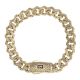 14ct Yellow Gold Monaco Classic Flex Lock Curb Bracelet 8.5"