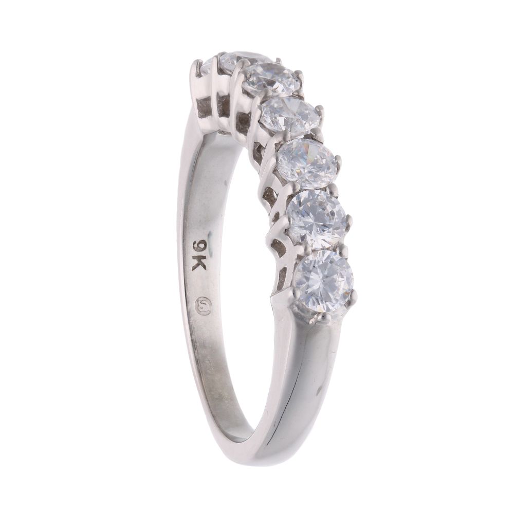 9ct White Gold Cubic Zirconia Eternity Ring Ramsdens Jewellery