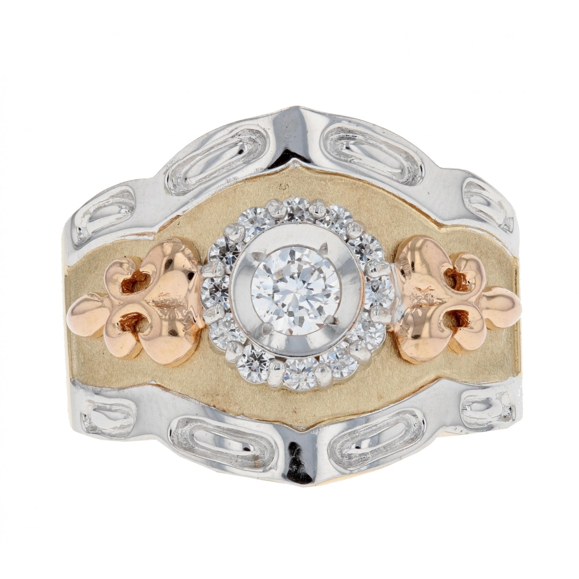 18ct Yellow White And Rose Gold CZ Ring | Ramsdens Jewellery