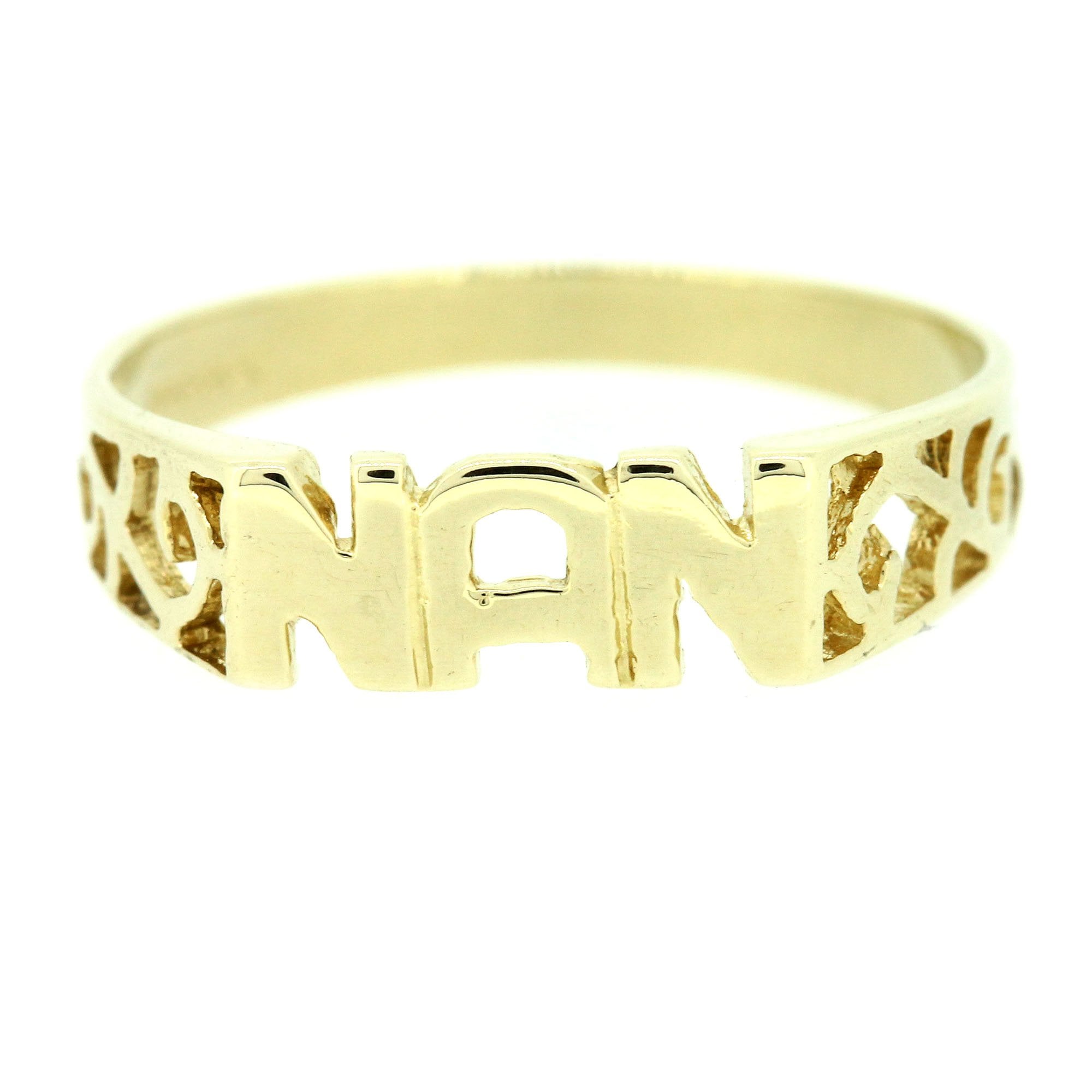 9ct Yellow Gold NAN Ring | Ramsdens 