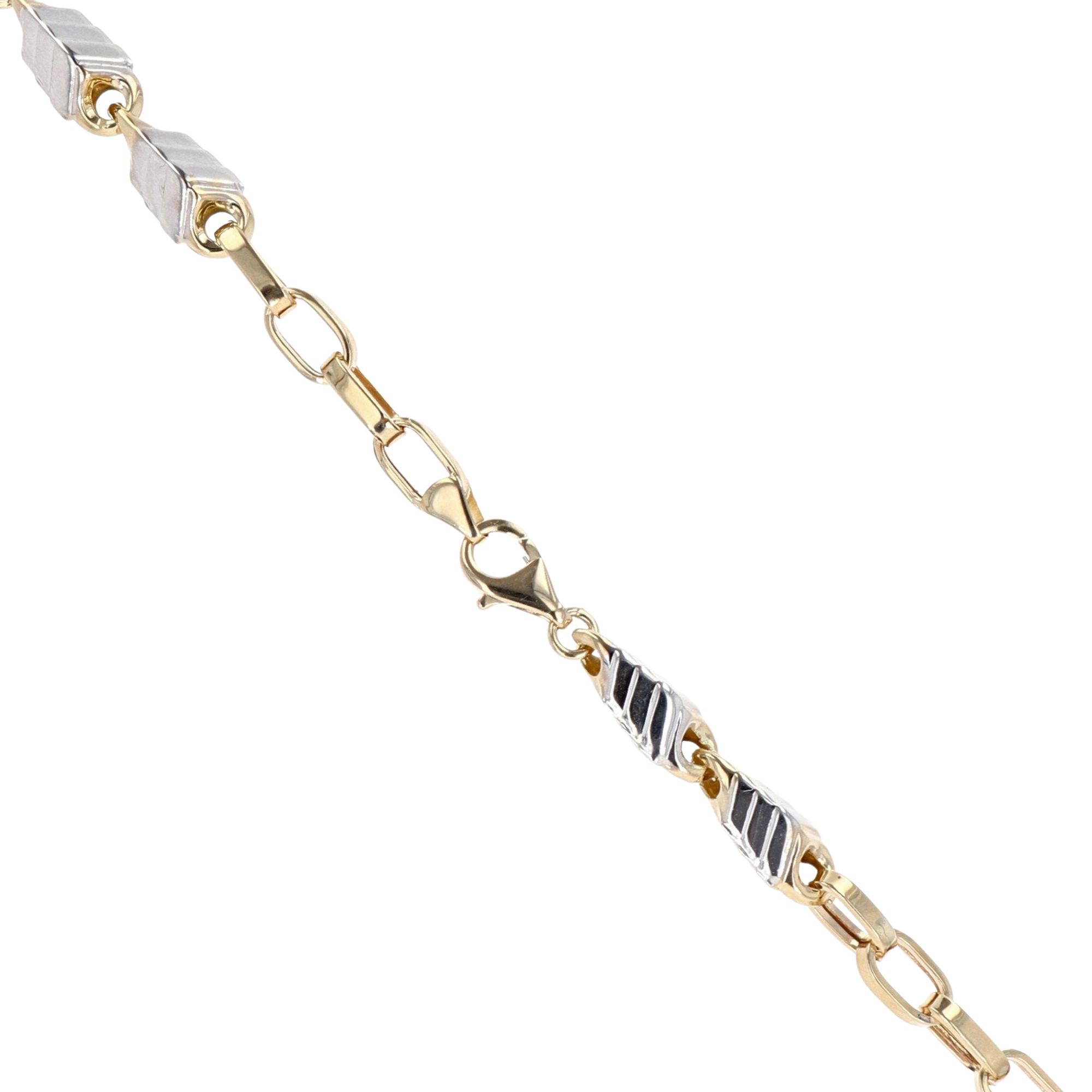 14ct Yellow And White Gold Chain 24" Ramsdens Jewellery