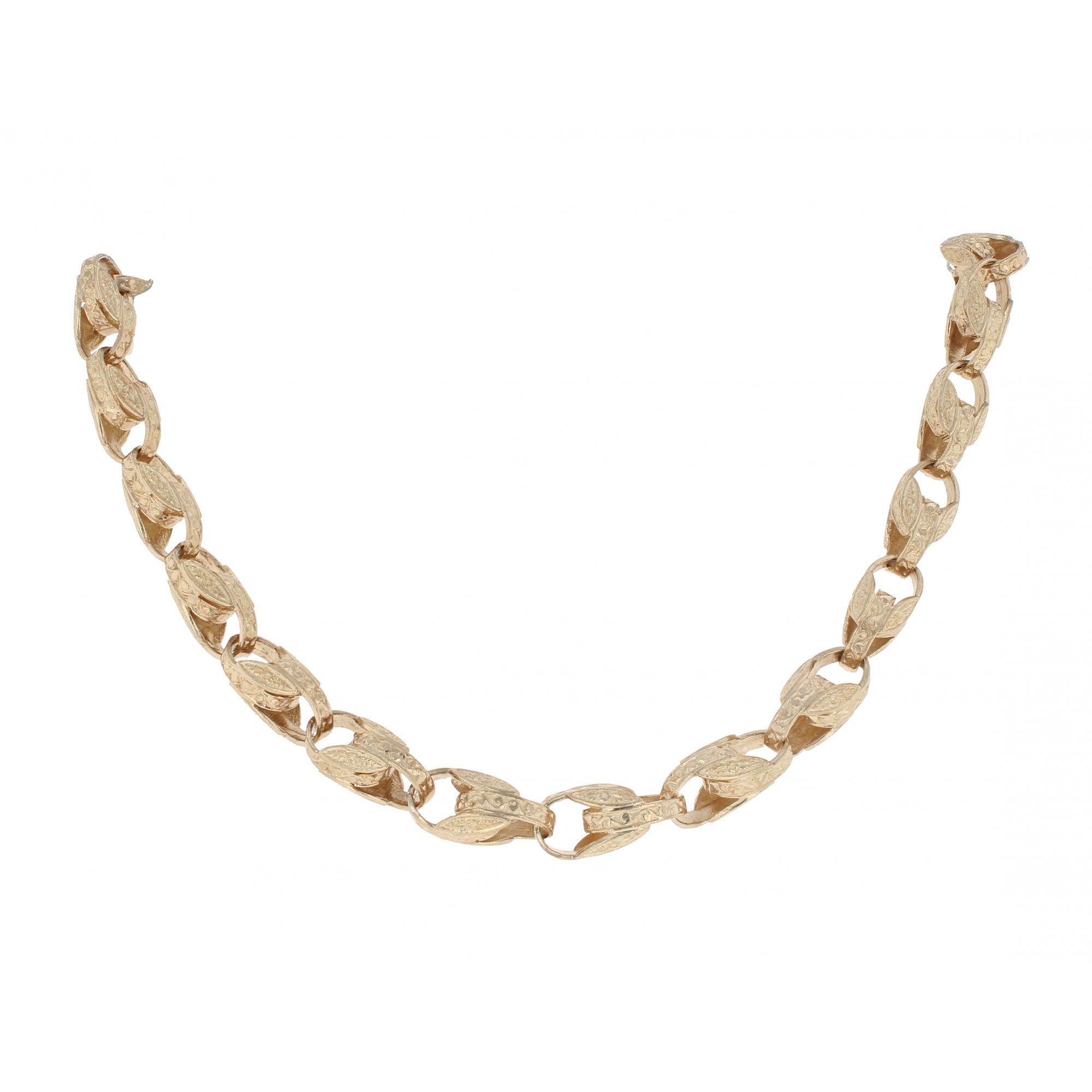 9ct Yellow Gold Tulip chain 24 