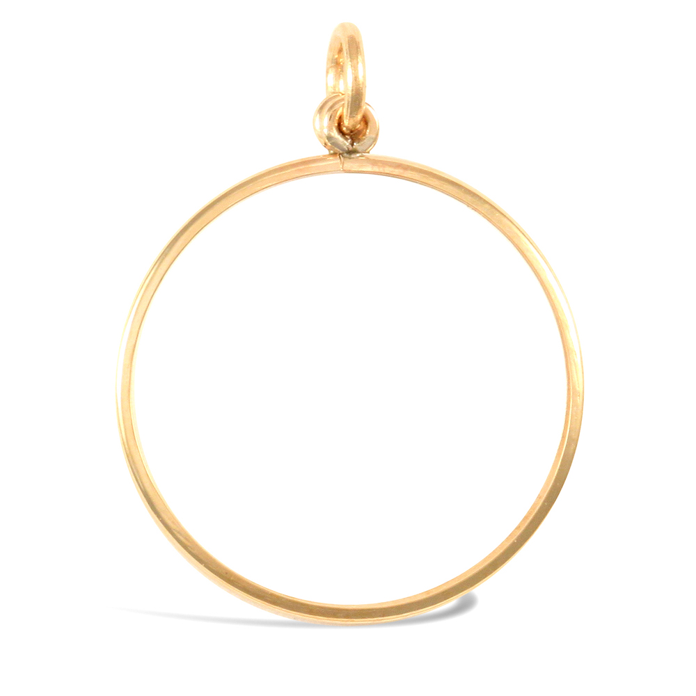 9ct Yellow Gold Half Sovereign Pendant 