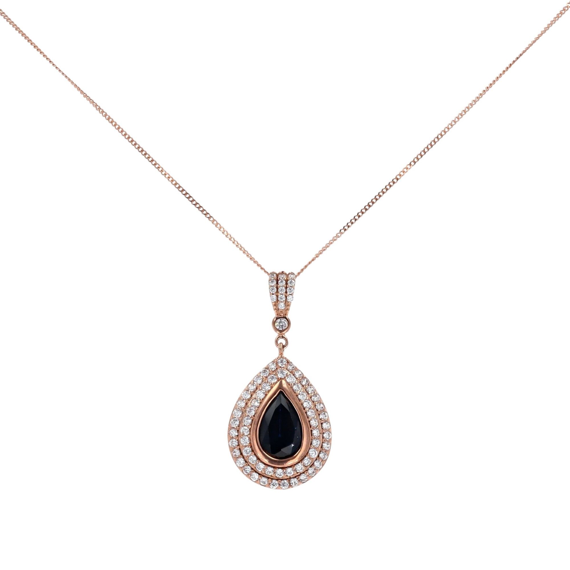 9ct Rose Gold Pear Shaped Gemstone 