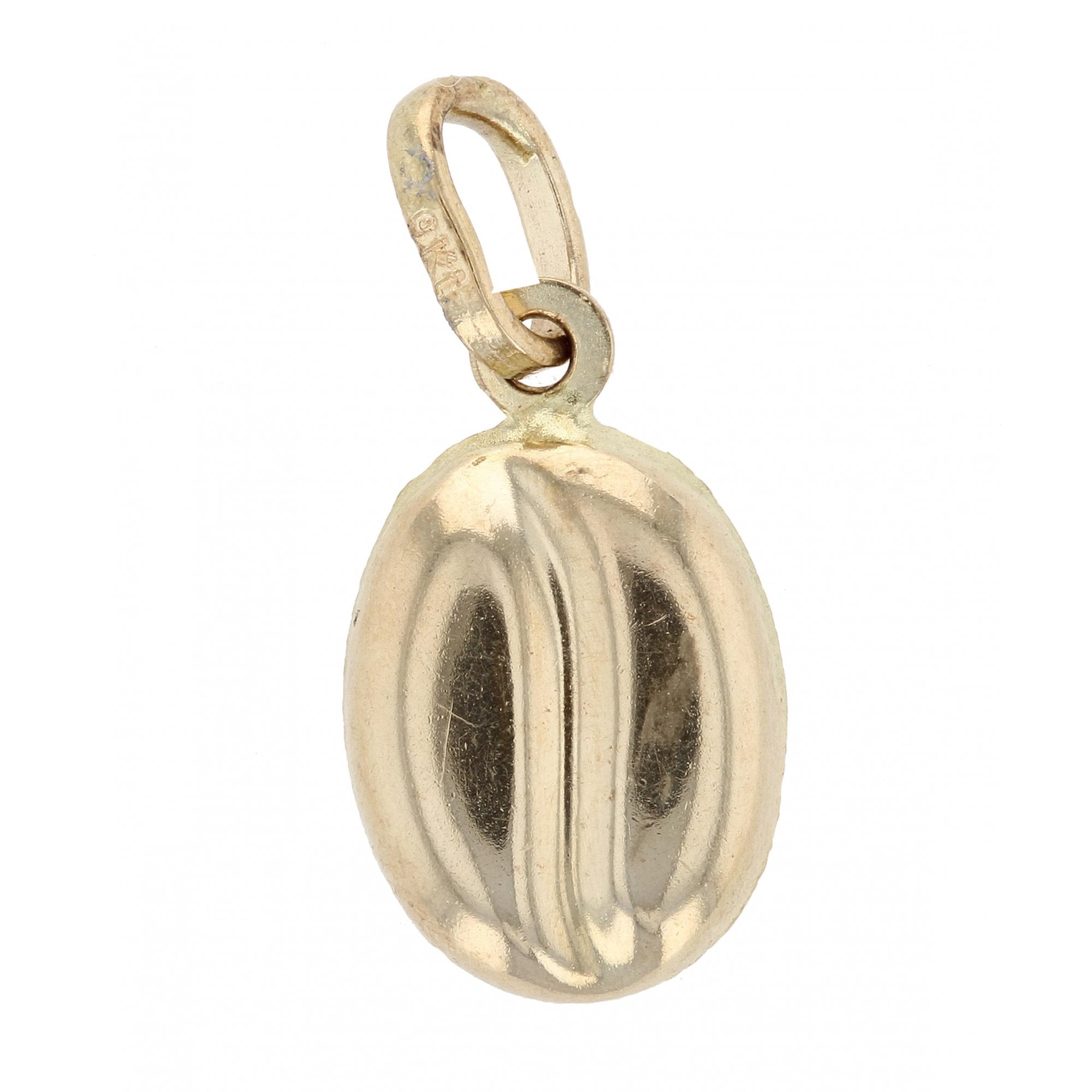 9ct Yellow Gold Coffee Bean Charm 
