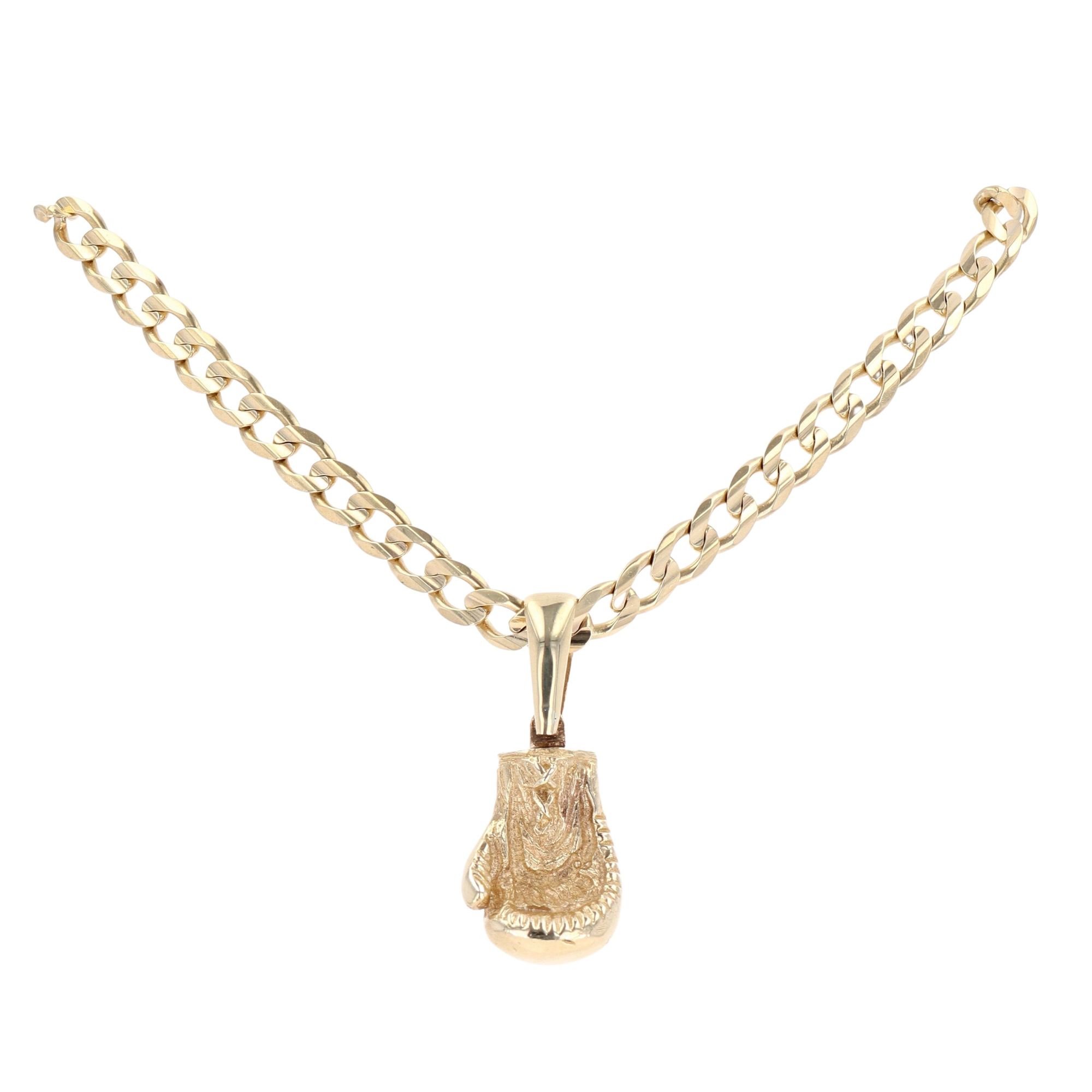 9ct Yellow Gold Boxing Glove Pendant 