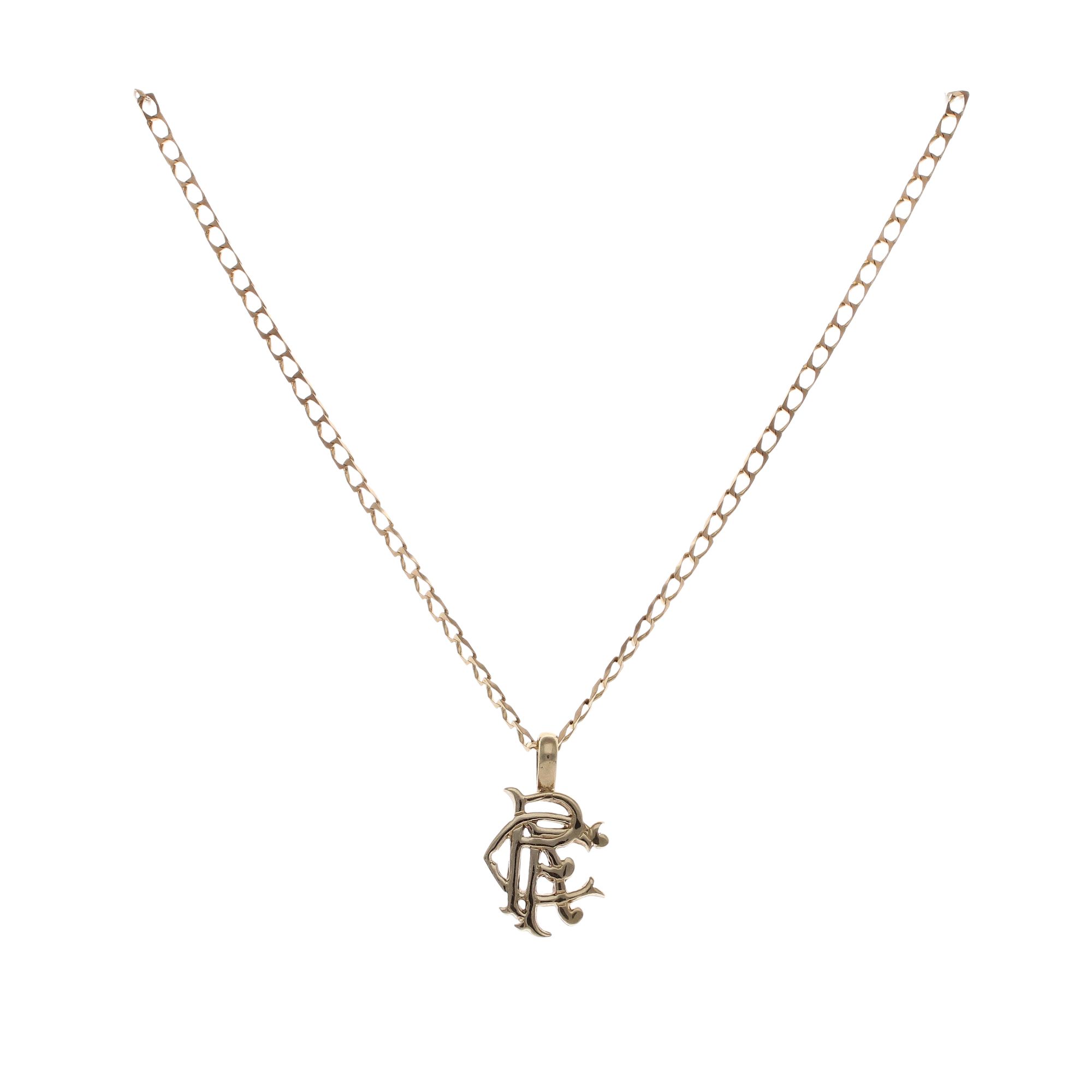 9ct Yellow Gold Rangers F.C Pendant And 