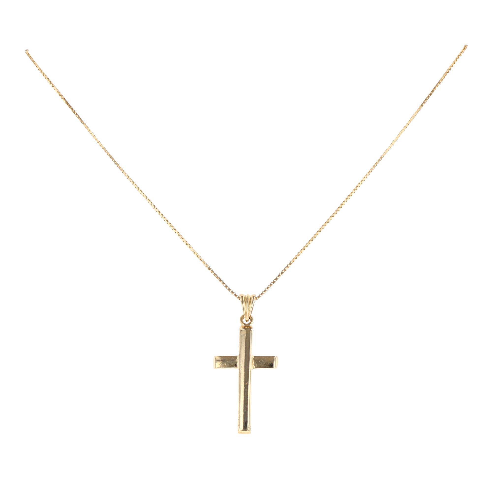 18ct Yellow Gold Cross Pendant And 