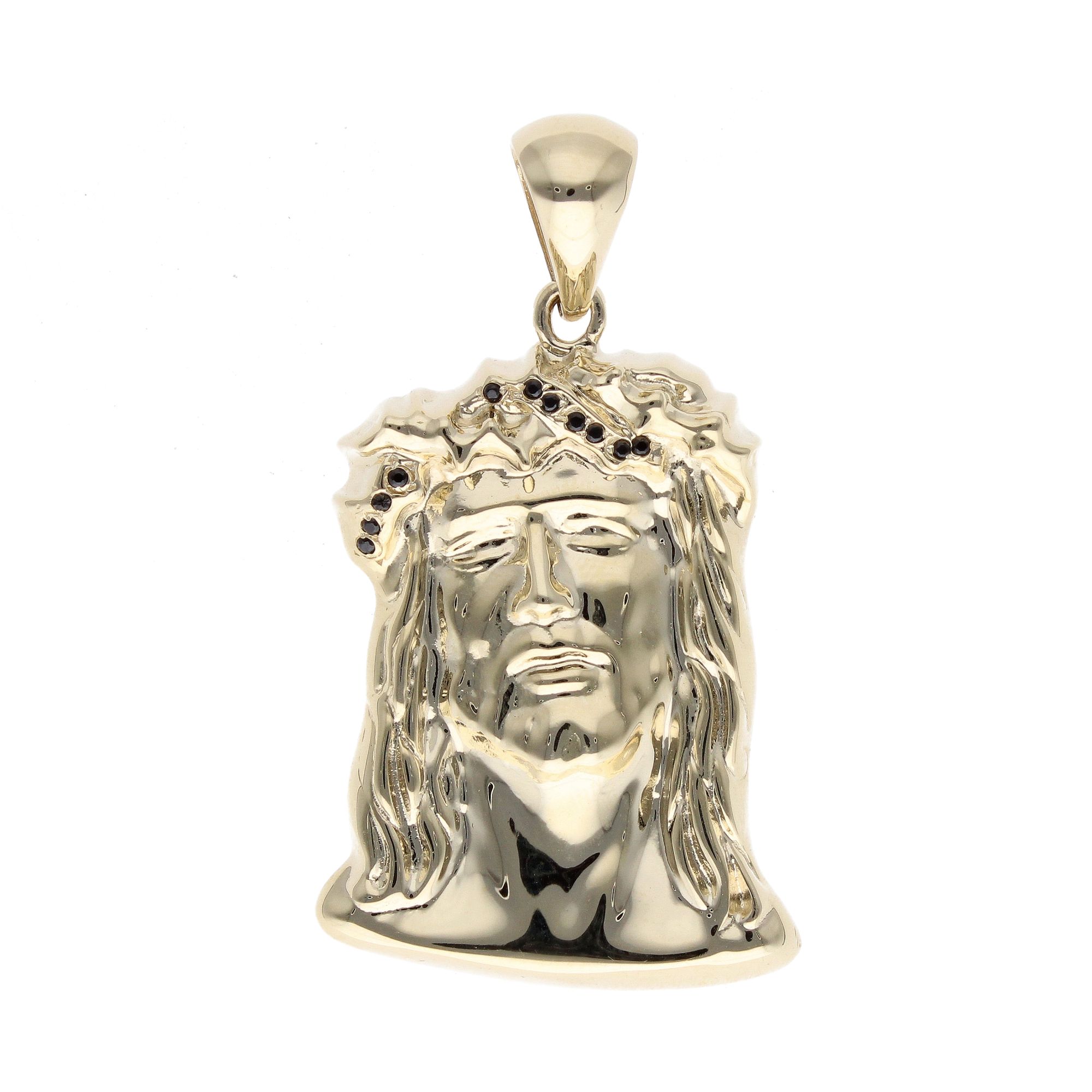14ct Yellow Gold Stone Set Jesus 