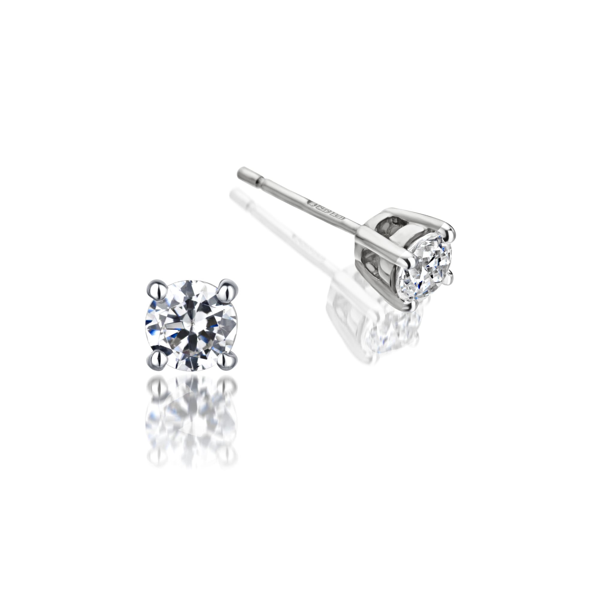 9ct White Gold 0.50ct Diamond Stud Earrings Ramsdens Jewellery