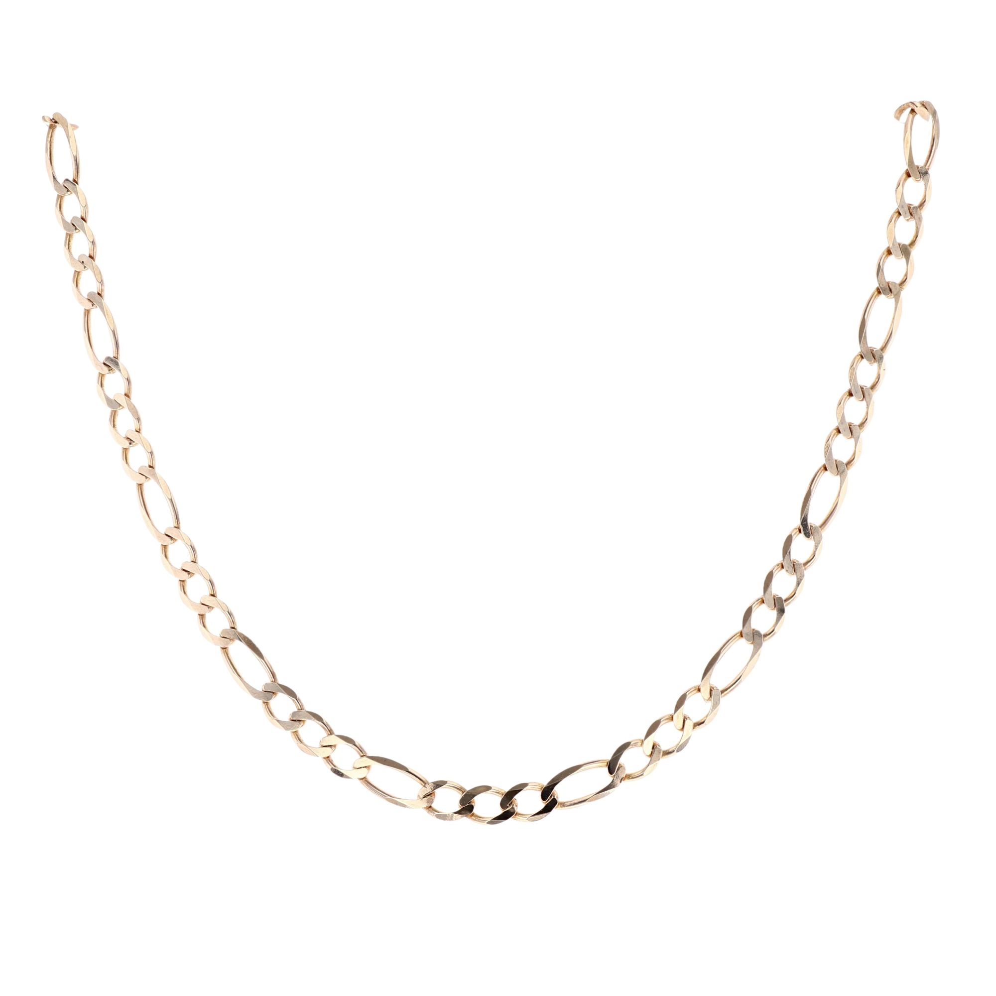 9ct Yellow Gold Figaro Chain 24 