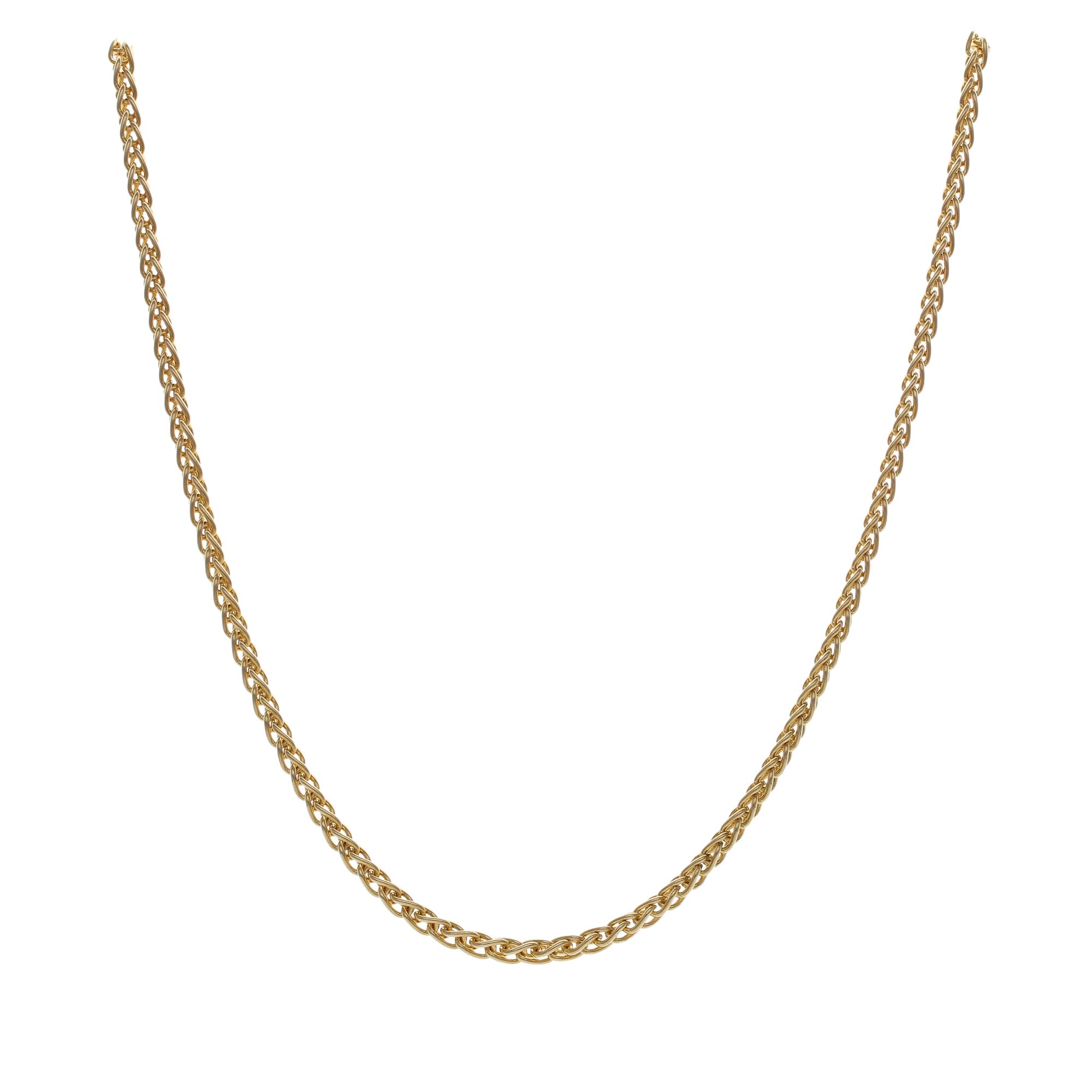18ct Yellow Gold Wheat Chain 18 