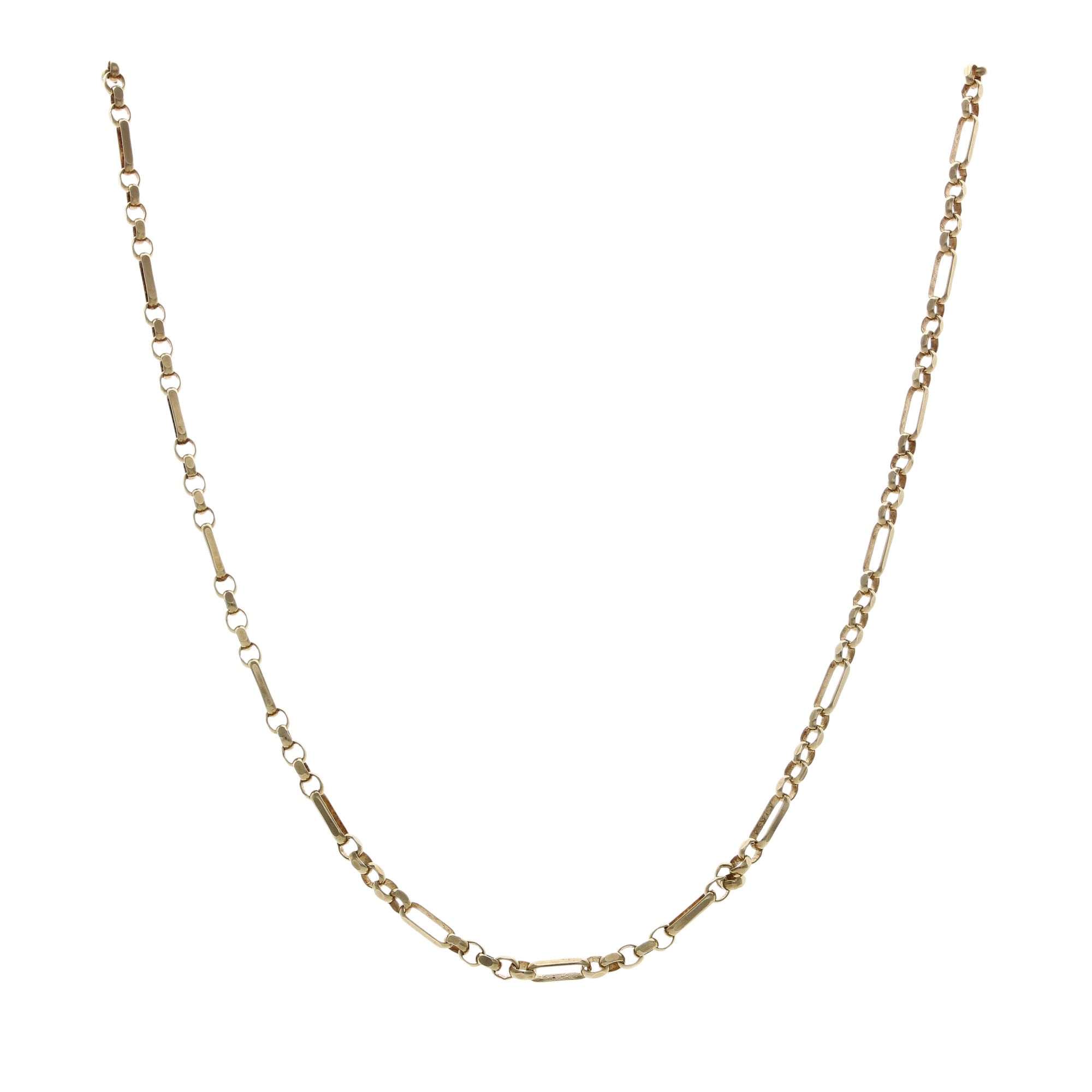 9ct Yellow Gold Figaro Belcher Chain 20 