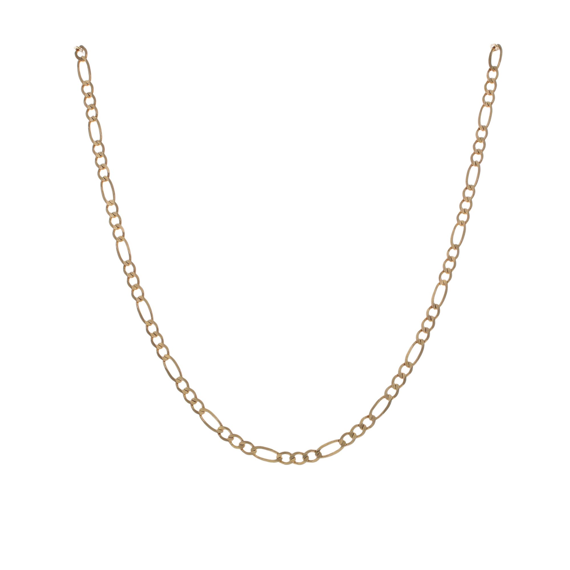 9ct Yellow Gold Figaro Chain 18 