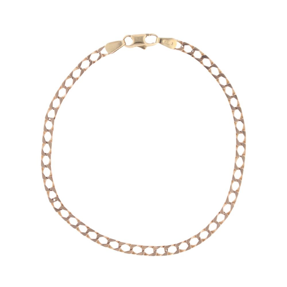 9ct Yellow Gold Curb Bracelet 8" Ramsdens Jewellery