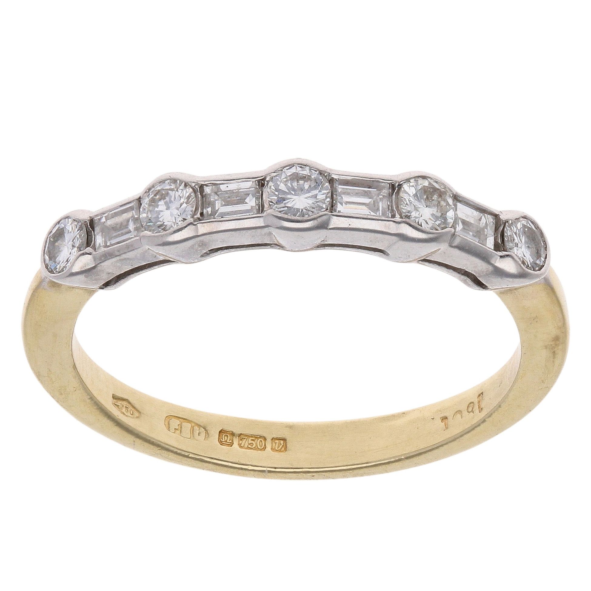 18ct Yellow Gold Brilliant And Baguette Cut Fancy Ring RAMS214500127808 ...
