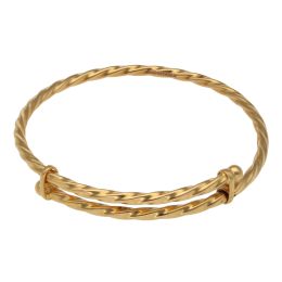 22ct Yellow Gold Children's Twisted Expanding Bangle