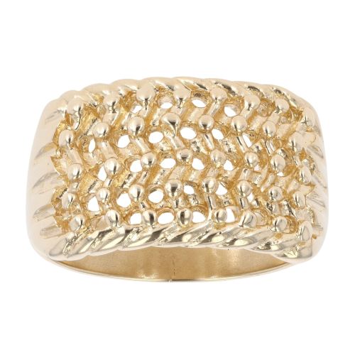 9ct Yellow Gold Five Row Keeper Ring Ramsdens Jewellery