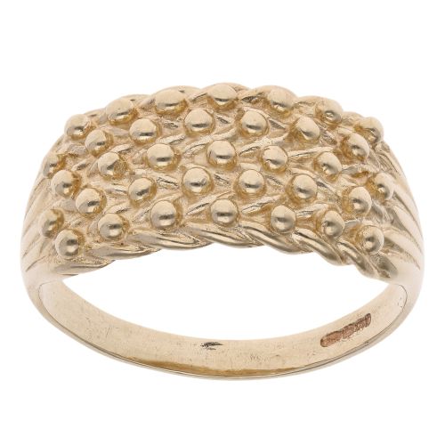 9ct Yellow Gold Five Row Keeper Ring Ramsdens Jewellery
