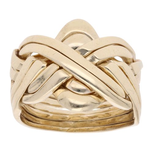 9ct Yellow Gold Eight Piece Puzzle Ring RAMS680296560001 Ramsdens