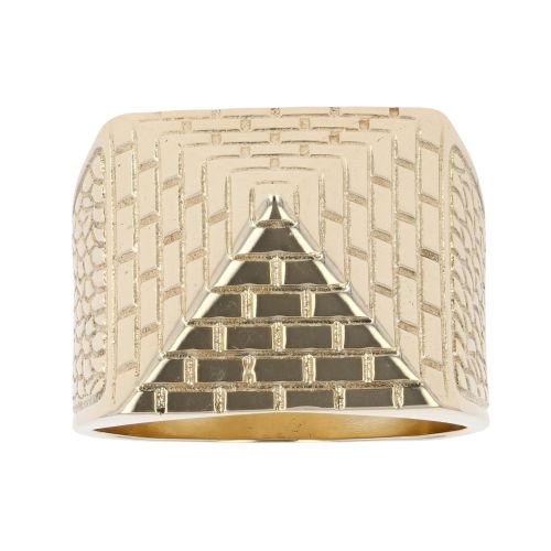 9ct Yellow Gold Pyramid Ring Ramsdens Jewellery