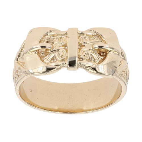 9ct Yellow Gold Double Buckle Ring Ramsdens Jewellery