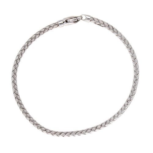 18ct White Gold Rope Style Bracelet 7" Ramsdens Jewellery