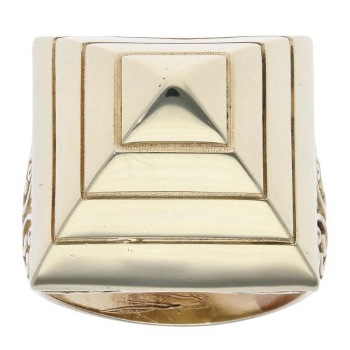 9ct Yellow Gold Pyramid Ring Ramsdens Jewellery