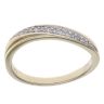 9ct Yellow Gold 0.08ct Brilliant Cut Diamond Crossover Ring