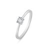 9ct White Gold Lab Grown Diamond Illusion Solitaire Ring G VS