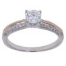 18ct White and Rose Gold 0.70ct Diamond Solitaire Ring