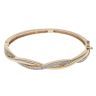 9ct Yellow Gold 0.50ct Brilliant Cut Diamond Twist Bangle