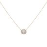 Gold Plated Silver Cubic Zirconia Cluster Pendant And Chain 18"