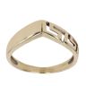 14ct Yellow Gold Greek Key Wishbone Ring