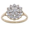 9ct Yellow Gold Cubic Zirconia Cluster Ring