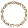 9ct Yellow Gold Patterned and Plain Belcher Bracelet 9"