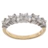 18ct Yellow Gold 0.50ct Brilliant And Baguette Cut Diamond And Fancy Ring