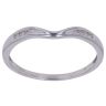 18ct White Gold 0.05ct Diamond Wishbone Ring