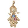 9ct Yellow Gold Multi Gemstone School Girl Pendant