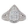 18ct White Gold 1.50ct Brilliant and Single Cut Diamond Cluster Ring