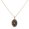 9ct Yellow Gold 0.05ct Diamond Flower Locket and Chain 28"