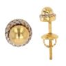 22ct Yellow And White Gold Cord Ball Stud Earrings