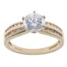14ct Yellow Gold Cubic Zirconia Solitaire Ring