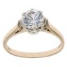 9ct Yellow Gold Cubic Zirconia Single Stone Ring