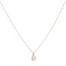 9ct Rose Gold Cubic Zirconia Pendant and Chain 18"