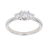 18ct White Gold 0.50ct Brilliant Cut Diamond Trilogy Ring