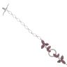 18ct White Gold 0.15ct Diamond And Purple Coated Metal Fancy Bracelet 6.5"